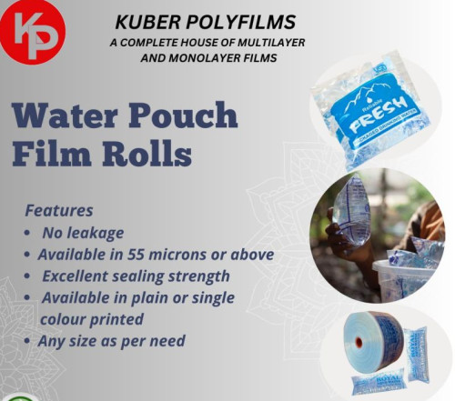 LDPE Water Pouch Film Rolls - Plain Or Printed