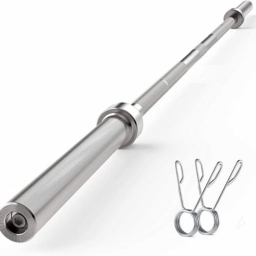 Polished Mild Steel Olympic Barbell Rod, For Gym, Color : Silver