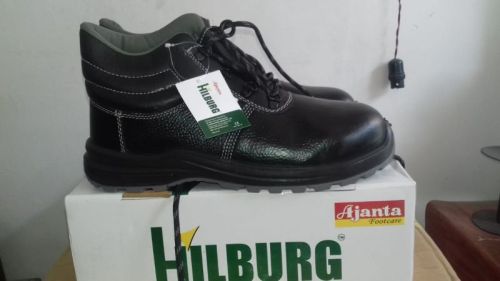 Leather Safety Shoes, For Constructional, Industrial Pupose, Sole Material : PU/PU Do Black Grey Sole