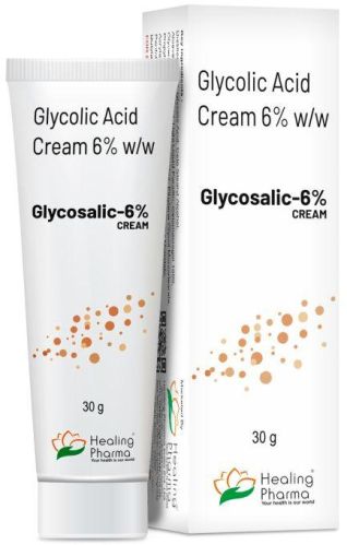 Healing Pharma Glycolic Acid Cream 6%, For Personal, Packaging Size : 30ml