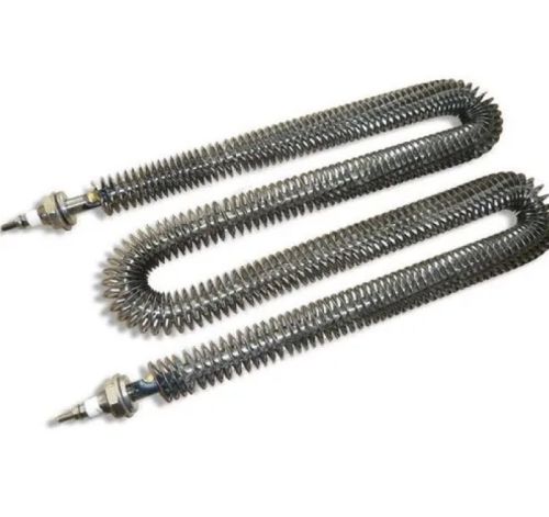 Silver Electric M Shape Finned Tubular Heaters, For Industrial Use, Packaging Type : Carton Box