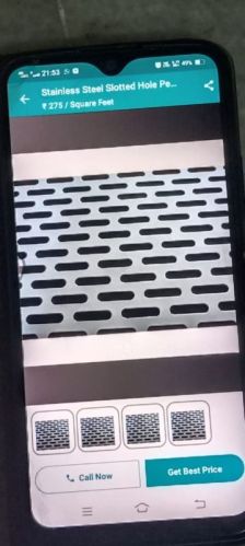 Rectangular Coated Slotted Holes Perforated Sheet