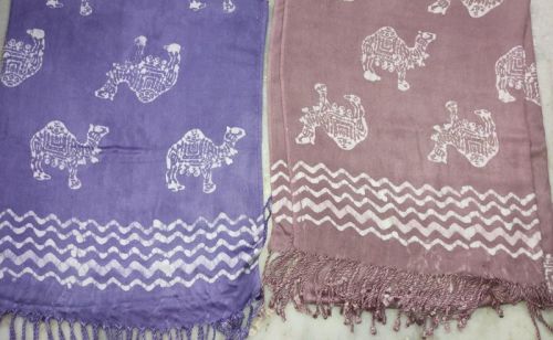 Cotton Camel Printed Stoles, Technics : Handloom, Machine Made