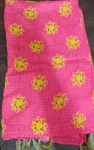 Printed Rayon Dupatta, Technics : Handloom