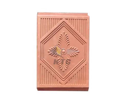 Brown 12x8 Inch Flower Clay Ceiling Tiles