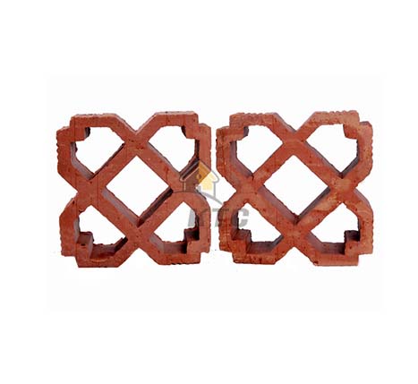 5 Hole Diamond Terracotta Clay Jali, Size : 8x8 In Inches