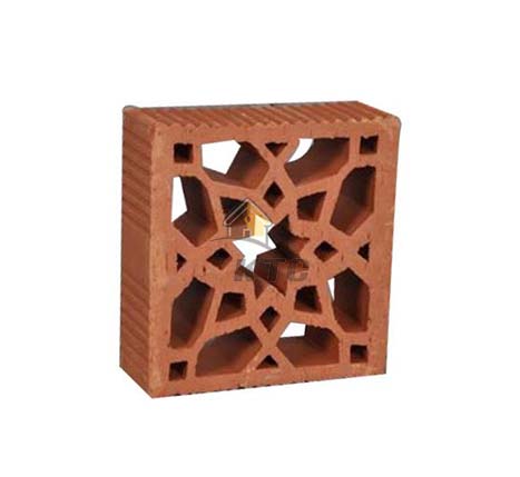 Red KTC Square Arabic Terracotta Clay Jali, Size : 8x8 In Inches