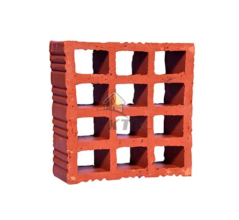 Red KTC Cubic Terracotta Clay Jali, Shape : Square