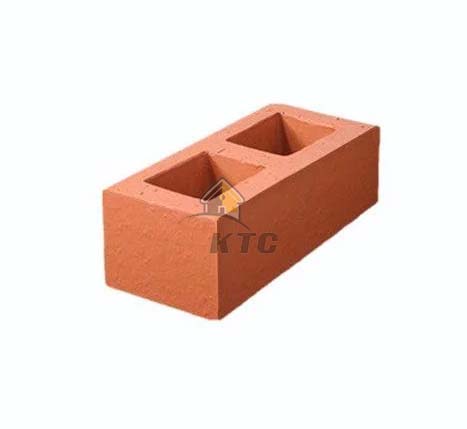 Red KTC Solid Rectangular Two Hole Clay Bricks, For Construction, Size : 9x4x3