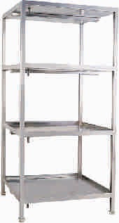 Polished Stainless Steel Rack, Color : Silver