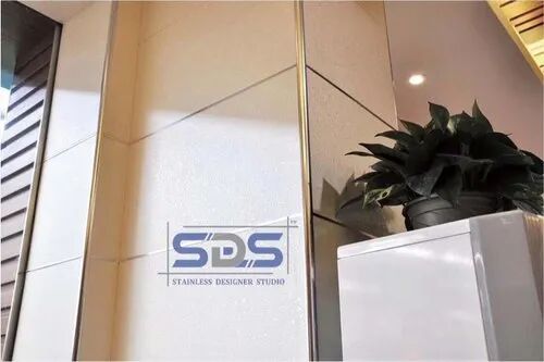 Stainless Steel Corner Profile By SDS, Color : Gold Mirror, Gold Hairline, Rosegold Mirror, Rosegold Hairline
