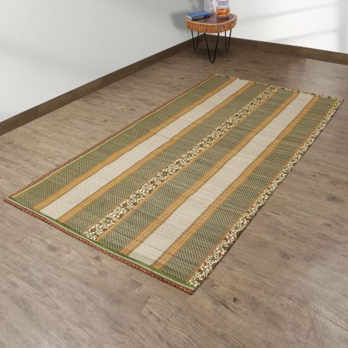 Rectangular Hand Knotted Natural River Grass Mat, For Home Use, Technics : Attractive Look, Handloom