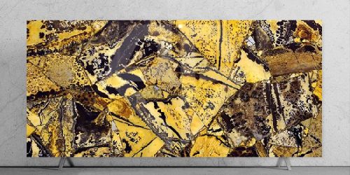 Yellow Fossil Slab