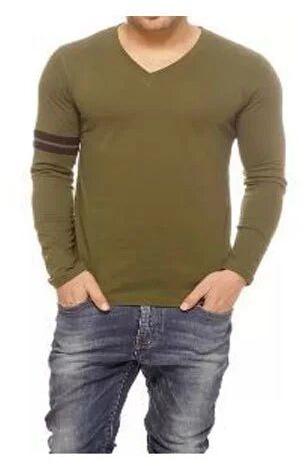 Plain Cotton Mens Full Sleave T-Shirt, Feature : Comfortable, Anti-Wrinkle