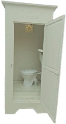 Off White FRP Western Style Portable Toilet Cabin, Shape : Rectangular