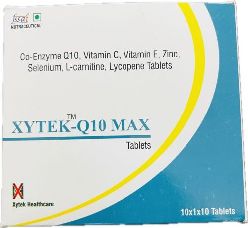 Xytek Healthcare Xytek-Q10 Max Tablets, Packaging Size : 10x1x10