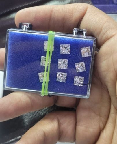 White Polished Princess Cut Diamond, For Jewellery Use, Style : Common