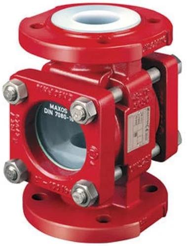 Red Polished PP Sight Glass, For Chemical Fertilizer Pipe, Size : 15 Nb To 300 Nb