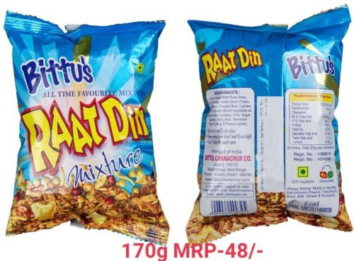 170gm Raat Din Mixture Namkeen, For Snacks, Taste : Spicy