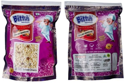 Bittu's 400gm Salted Chiwra Namkeen, For Snacks, Grade Standard : Food Grade