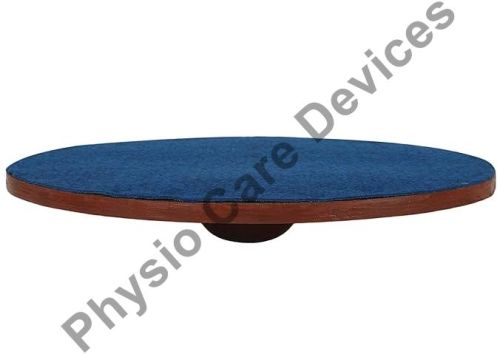 Blue Round Wooden Wobble Board, Power Source : Mannual