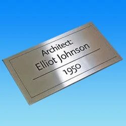 Rectangular Steel Name Plate