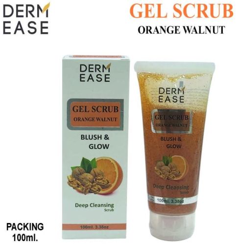 Walnut Gel Face Scrub, Brand Name : Derm Ease, Packaging Type : Tube