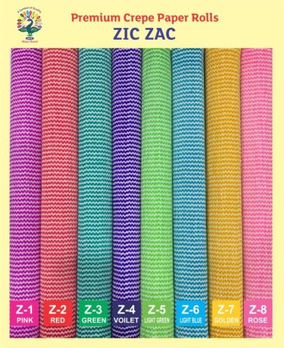 Zic-Zac Print Crepe Paper Roll