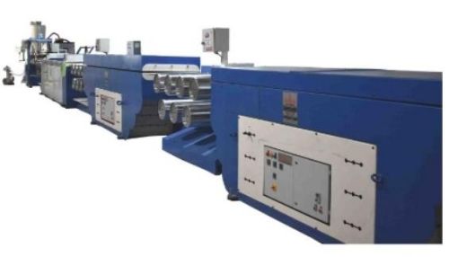 Blue 440V Semi Automatic PP Box Strap Extrusion Line