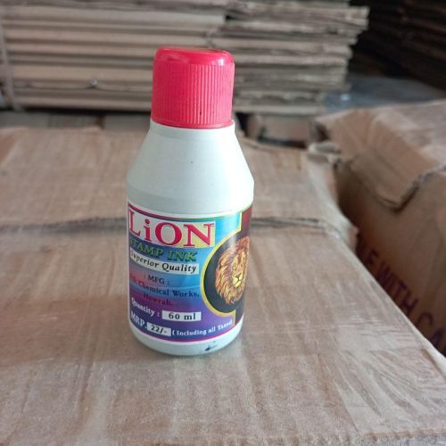 Round Lion Stamp Ink Blue/ Violet, Inner Material : Liquid