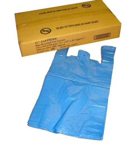 Blue Plain Plastic Carry Bags, For Grocery, Packaging Food, Capacity : 2 Kg