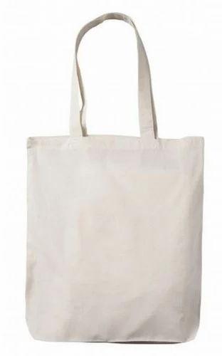 White Plain Cora Cotton Carry Bag, For Shopping, Size : Multisizes