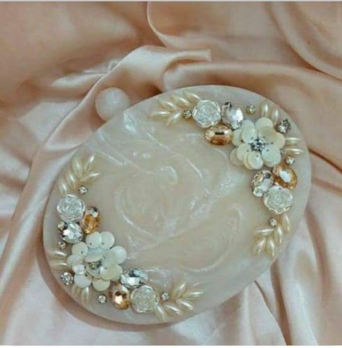 Plain Rasin Ladies Clutch Bag, Size : 5x7inch