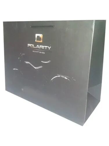 Black Printed Branded Paper Bag