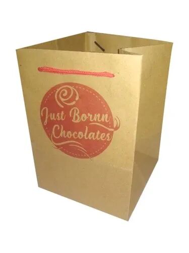 Printed Chocolate Paper Bag, For Shopping, Color : Light Brown