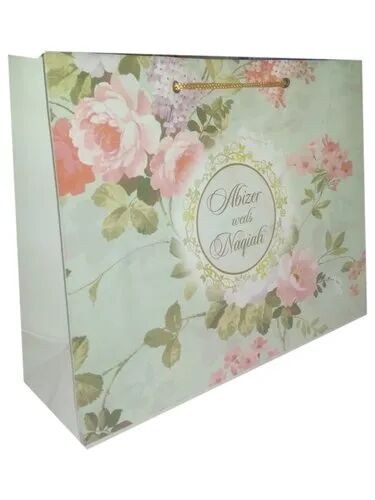 Multicolor Fancy Printed Paper Bag, For Shopping, Gifting