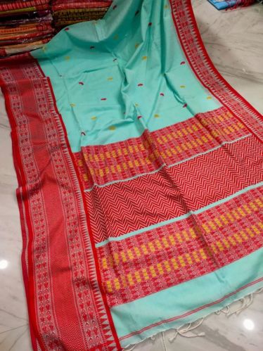 Pure Handloom Mercerised Cotton Saree, Speciality : Easy Wash