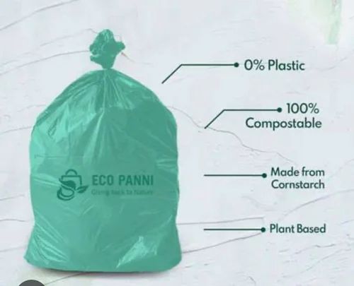 Plastic Compostable Garbage Bag, For Household, Color : See Green