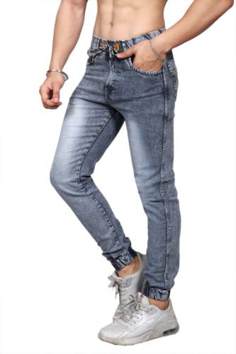 Regular Fit Plain Cotton Grey Men Jogger Pant, Occasion : Casual Wear