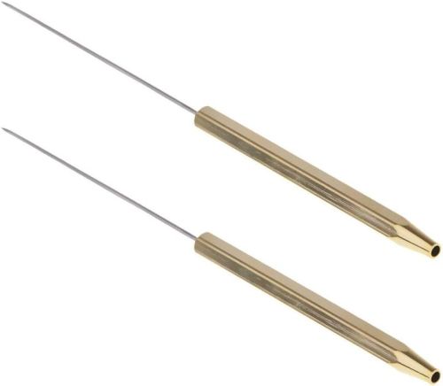 Polished Brass Dubbing Needle, For Fishing Use, Color : Silver