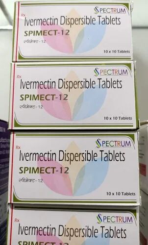 Spimect Ivermectin Dispersible Tablets, For Personal, Packaging Type : Box