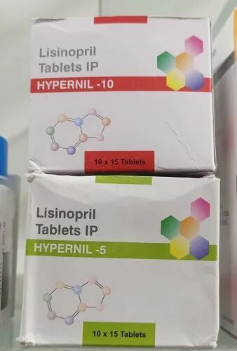 Hypernil Lisinopril Tablets, For High Blood Pressure, Packaging Type : Box