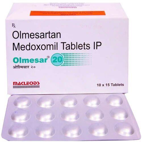 Olmesar 20mg Tablets, Packaging Type : Strip