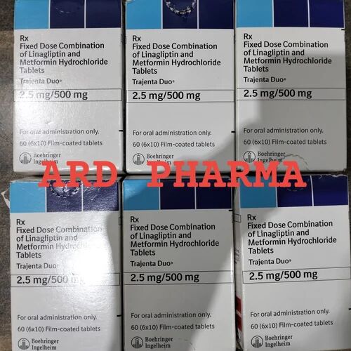 Trajenta Duo 2.5/500 Mg Tablets, Packaging Type : Box