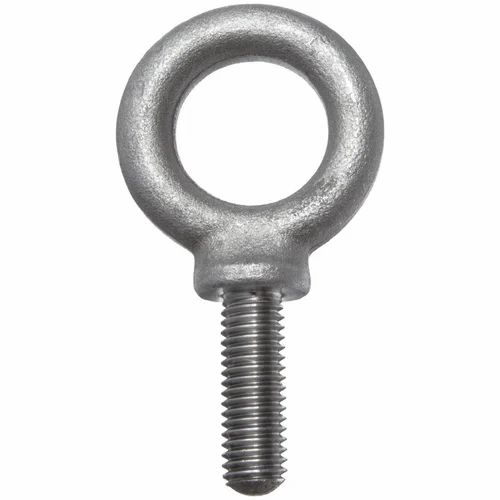 KHK Industries Silver Polished Mild Steel Forged Eye Bolts, Size : Multisizes