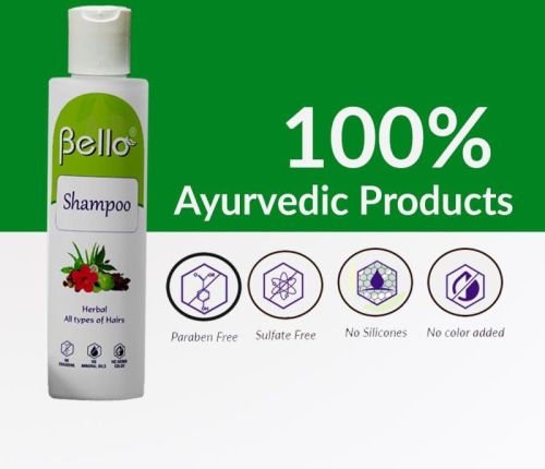 Transparent Bello Liquid Herbal Shampoo, For Scalp, Hair, Shelf Life : 2 Years
