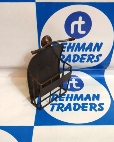 Rehman Traders Metal Napkin Holder, Color : Brown, Black