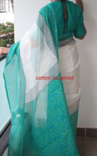 Zorrah Supernet Cotton Sarees, Color : Multicolor