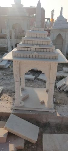 Small Temple Of White Stone, Feature : Fine Finished, Stylish Design