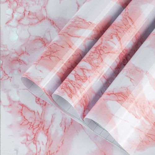Pink Marble PVC Wallpaper (60cm*200cm), For Decoration, Household, Style : Modern